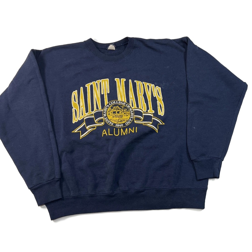 Vintage JanSport Saint Marys College of Maryland Alumni Sweatshirt Navy XL USA